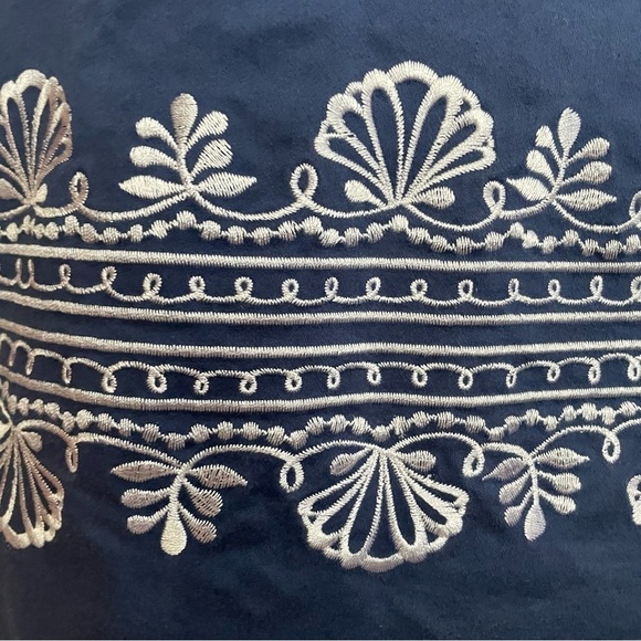 Lilly Pulitzer Navy Blue White Embroidered Seashell Dress - Picture 8 of 8